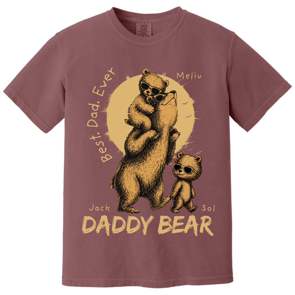 Daddy Bear Best Dad Ever Personalized Shirt Father's Day Gifts for Dad Funny Papa Shirt T1807 T24