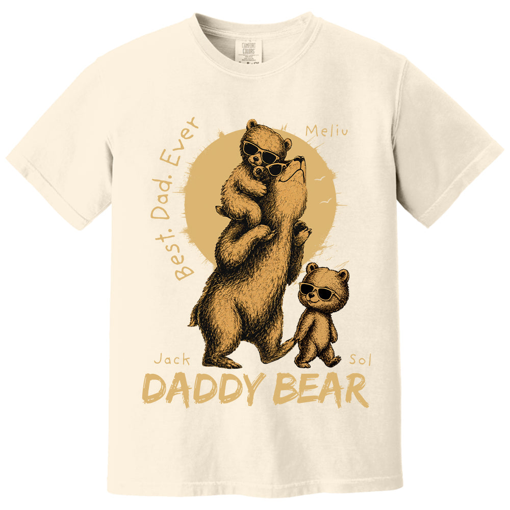 Daddy Bear Best Dad Ever Personalized Shirt Father's Day Gifts for Dad Funny Papa Shirt T1807 T24