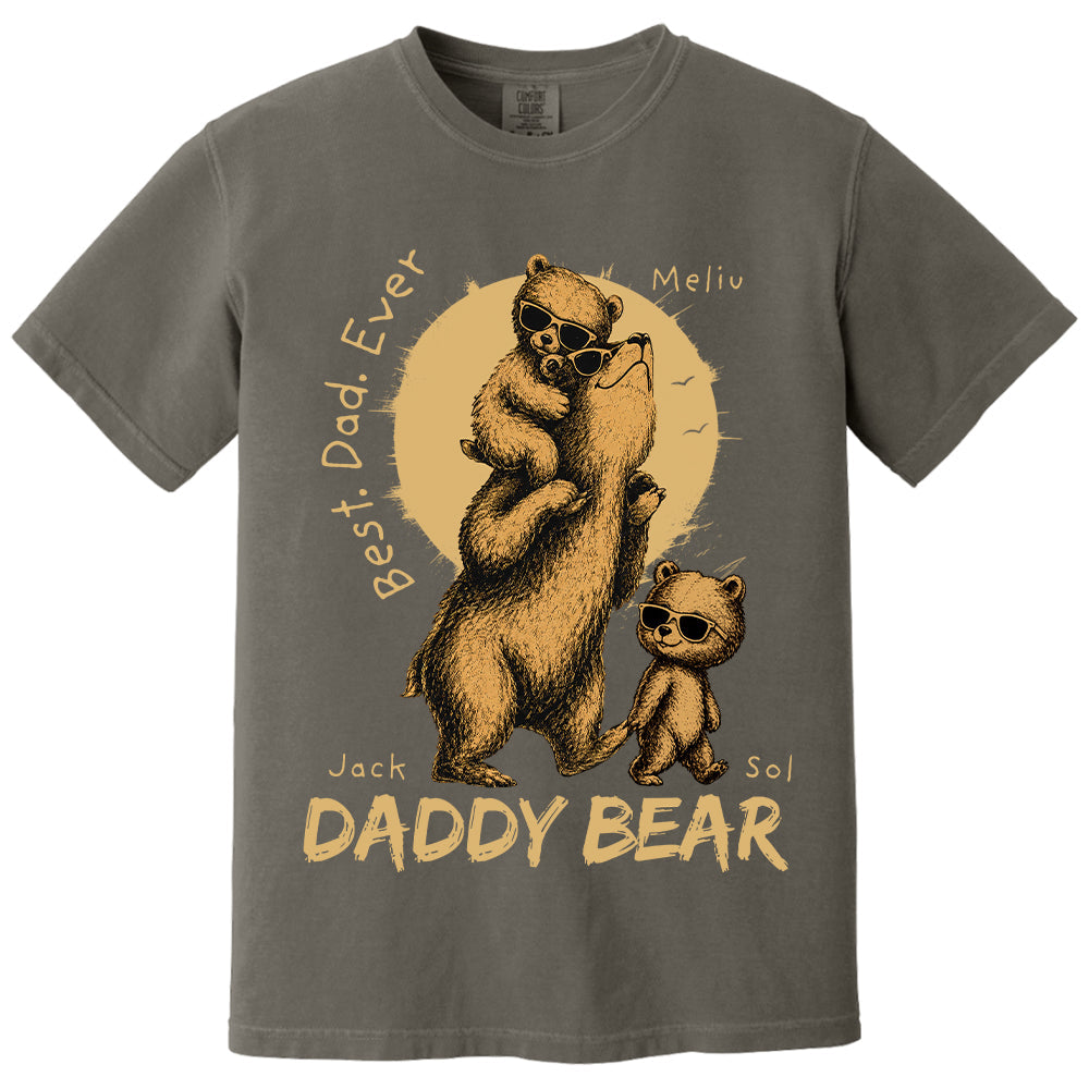 Daddy Bear Best Dad Ever Personalized Shirt Father's Day Gifts for Dad Funny Papa Shirt T1807 T24
