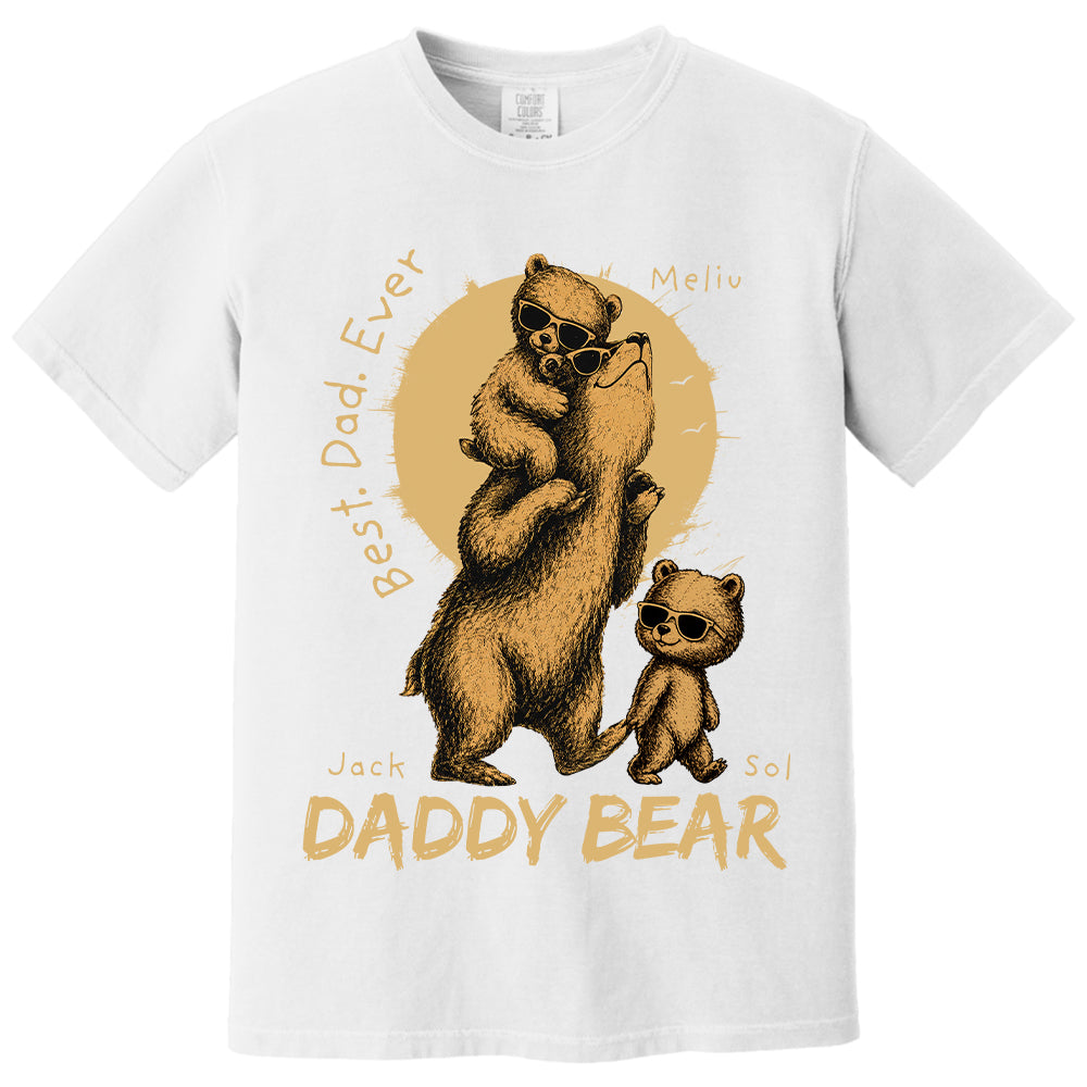 Daddy Bear Best Dad Ever Personalized Shirt Father's Day Gifts for Dad Funny Papa Shirt T1807 T24