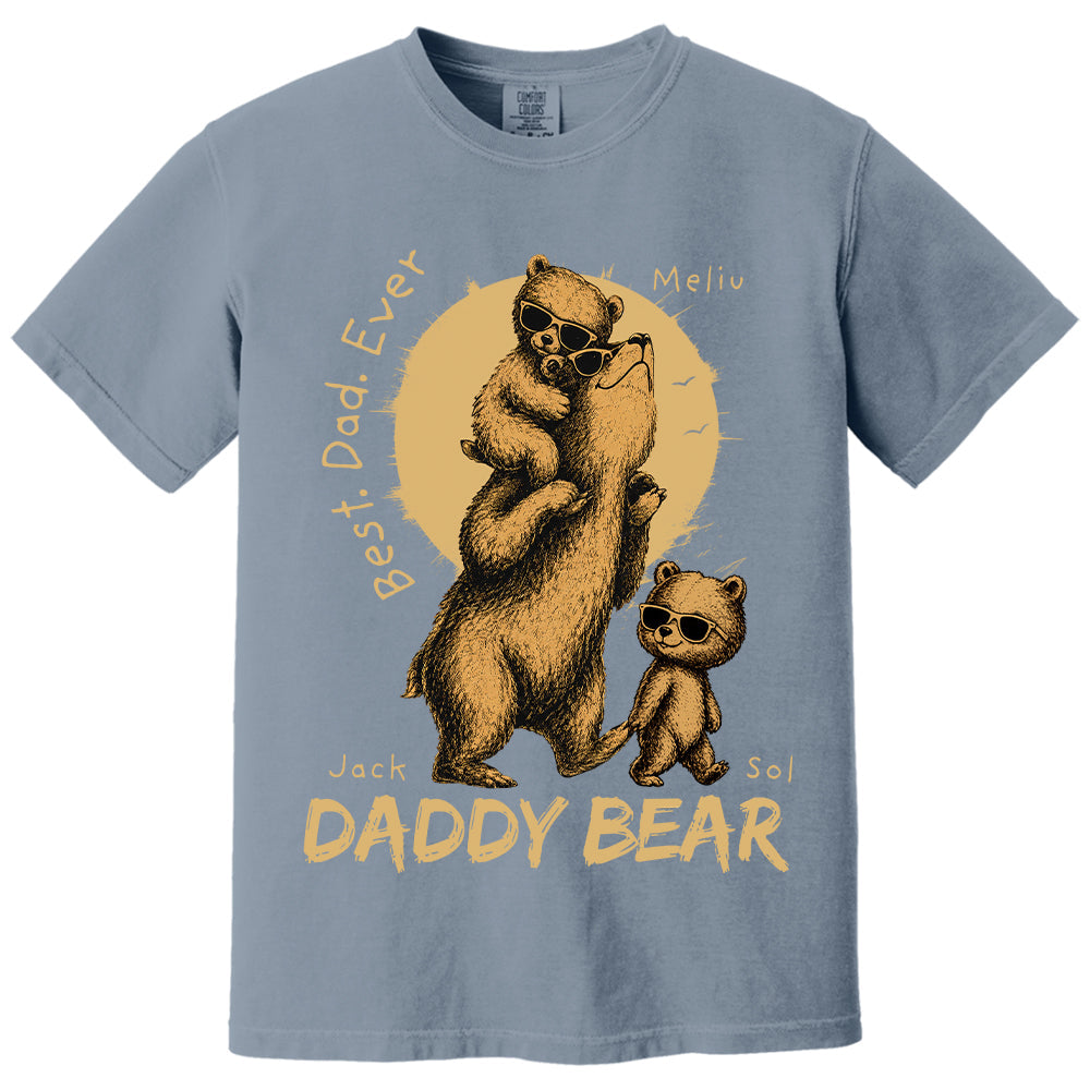 Daddy Bear Best Dad Ever Personalized Shirt Father's Day Gifts for Dad Funny Papa Shirt T1807 T24