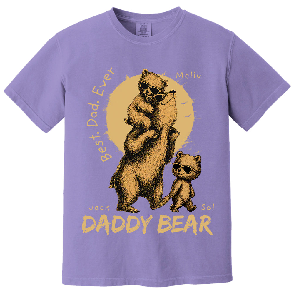 Daddy Bear Best Dad Ever Personalized Shirt Father's Day Gifts for Dad Funny Papa Shirt T1807 T24