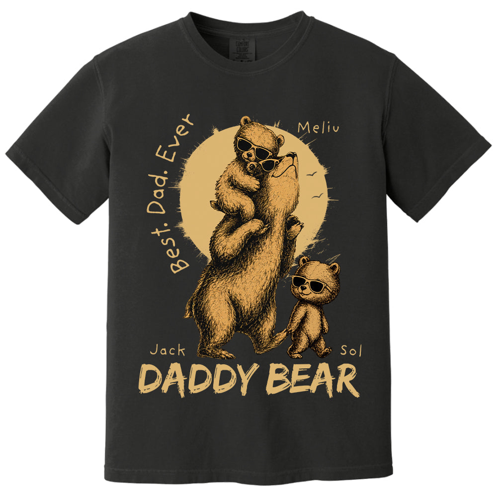 Daddy Bear Best Dad Ever Personalized Shirt Father's Day Gifts for Dad Funny Papa Shirt T1807 T24