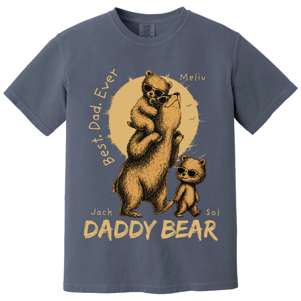 Daddy Bear Best Dad Ever Personalized Shirt Father's Day Gifts for Dad Funny Papa Shirt T1807 T24