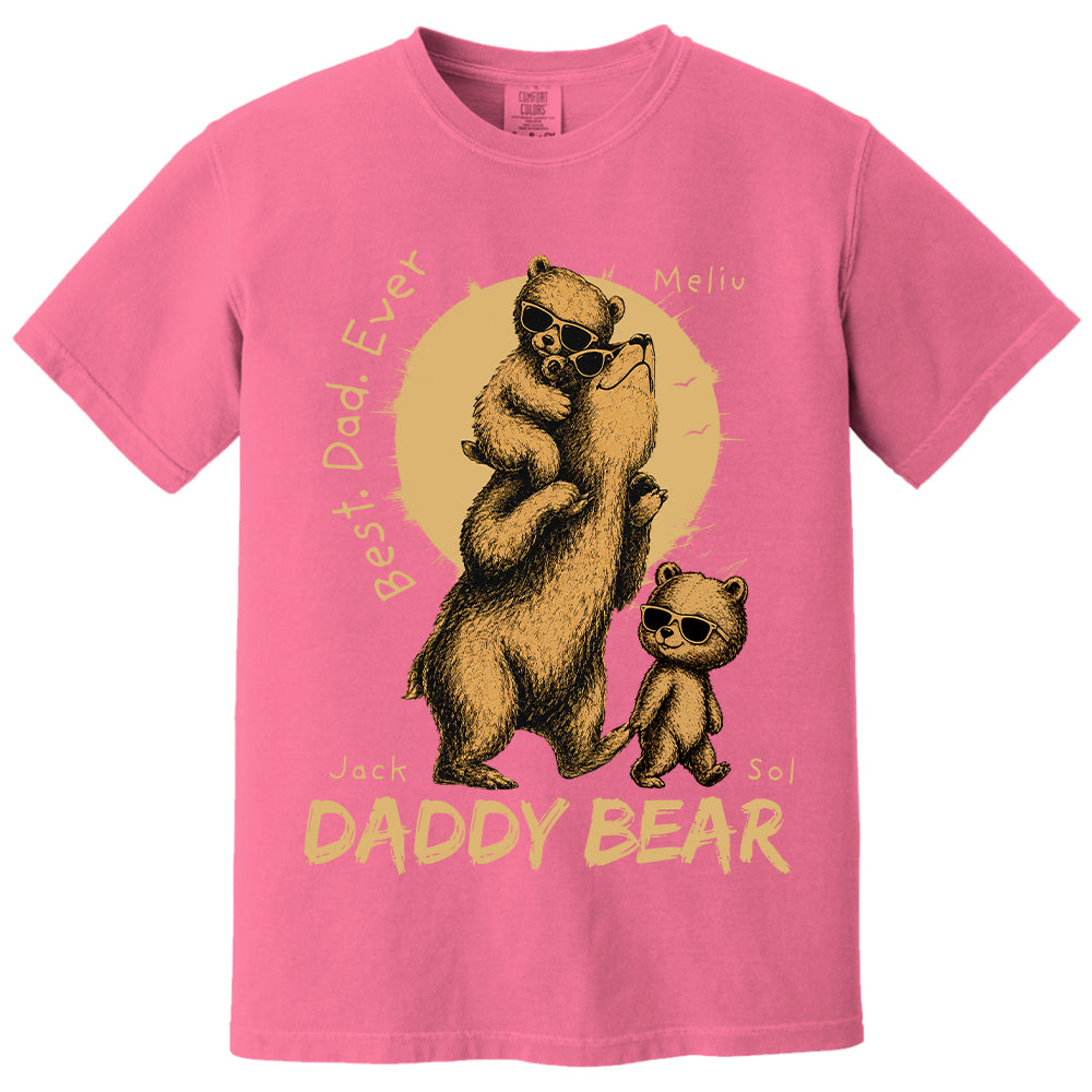 Daddy Bear Best Dad Ever Personalized Shirt Father's Day Gifts for Dad Funny Papa Shirt T1807 T24