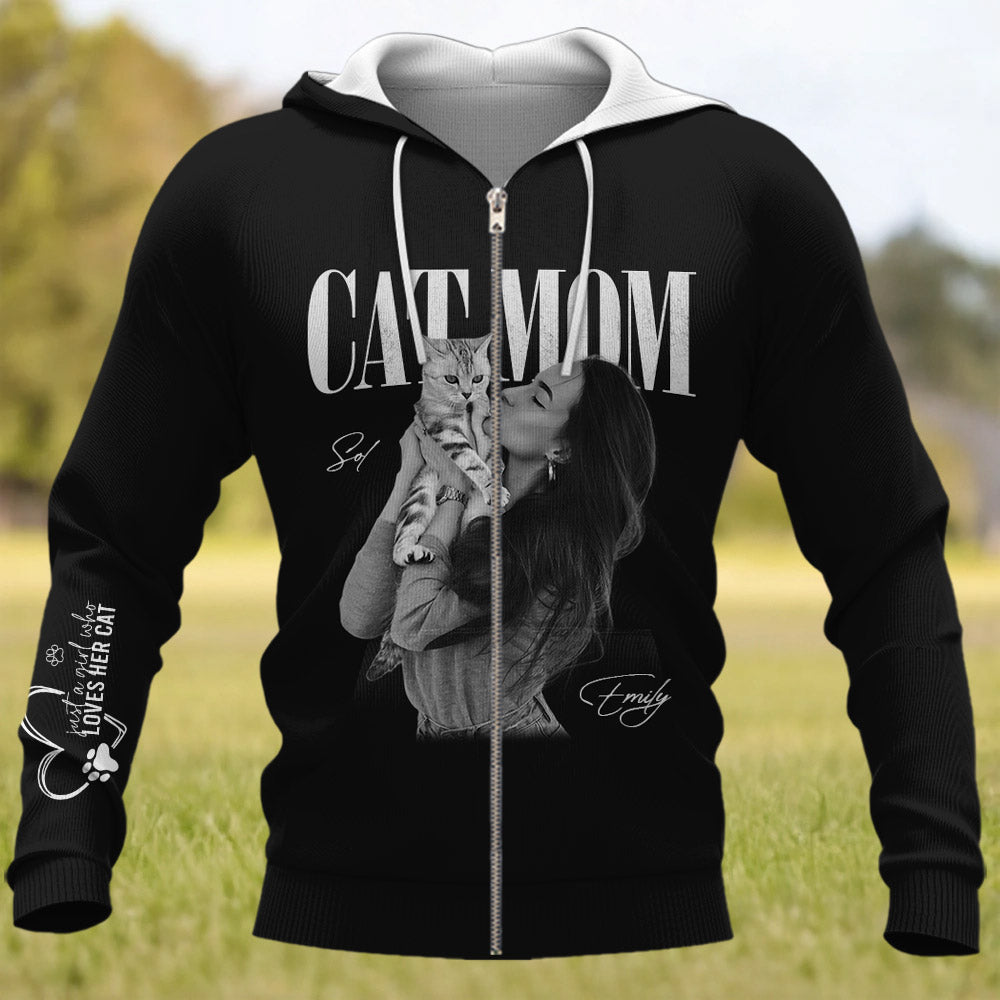 Cat Mom Cat Dad - Washed Tee Retro Bootleg Shirt For Cat Lovers T1807