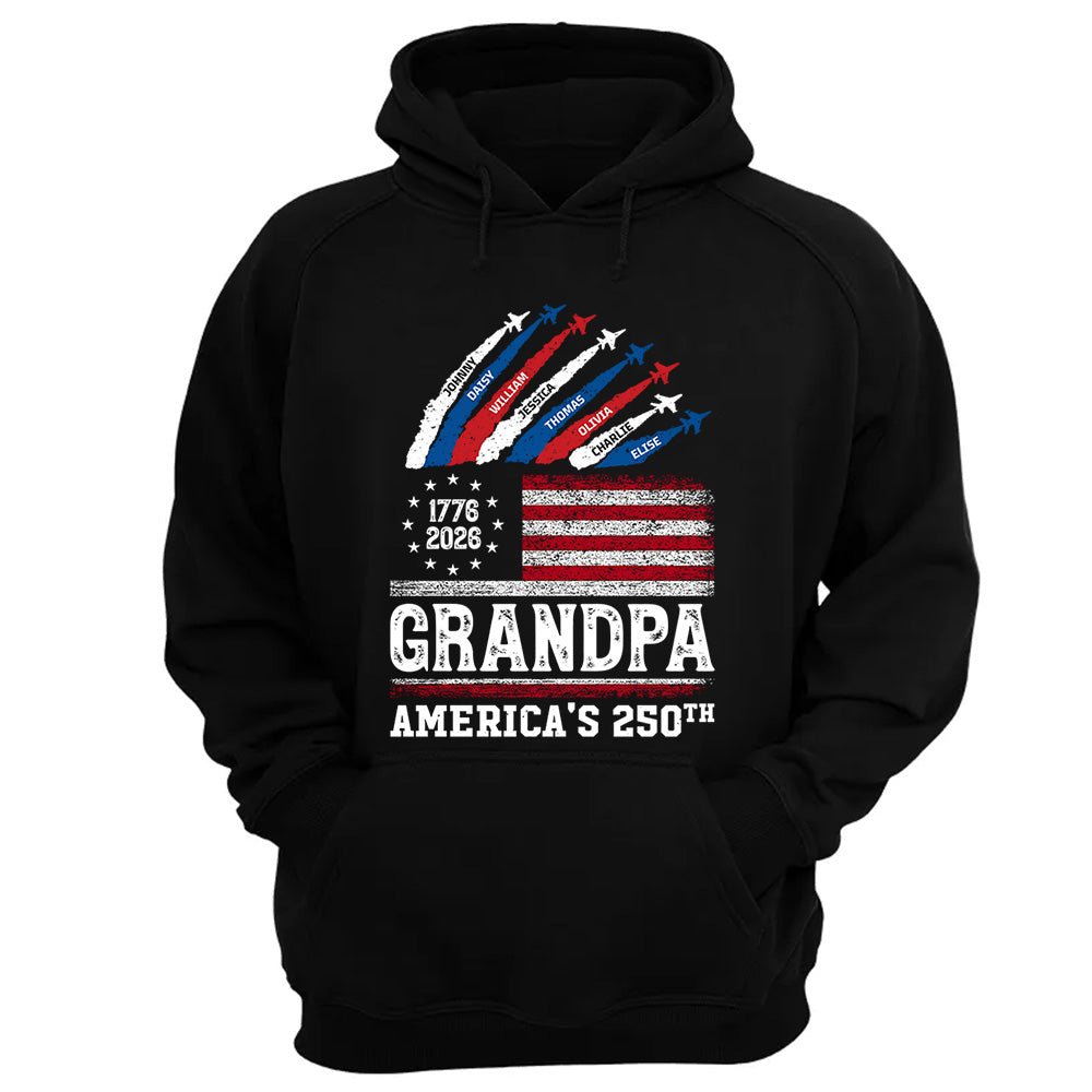 Proud Dad Grandpa Nation Flag American 250th Anniversary, Personalized Cool Shirt For Father's Day, Gift For Dad, Grandpa, Husband MI209 VH01