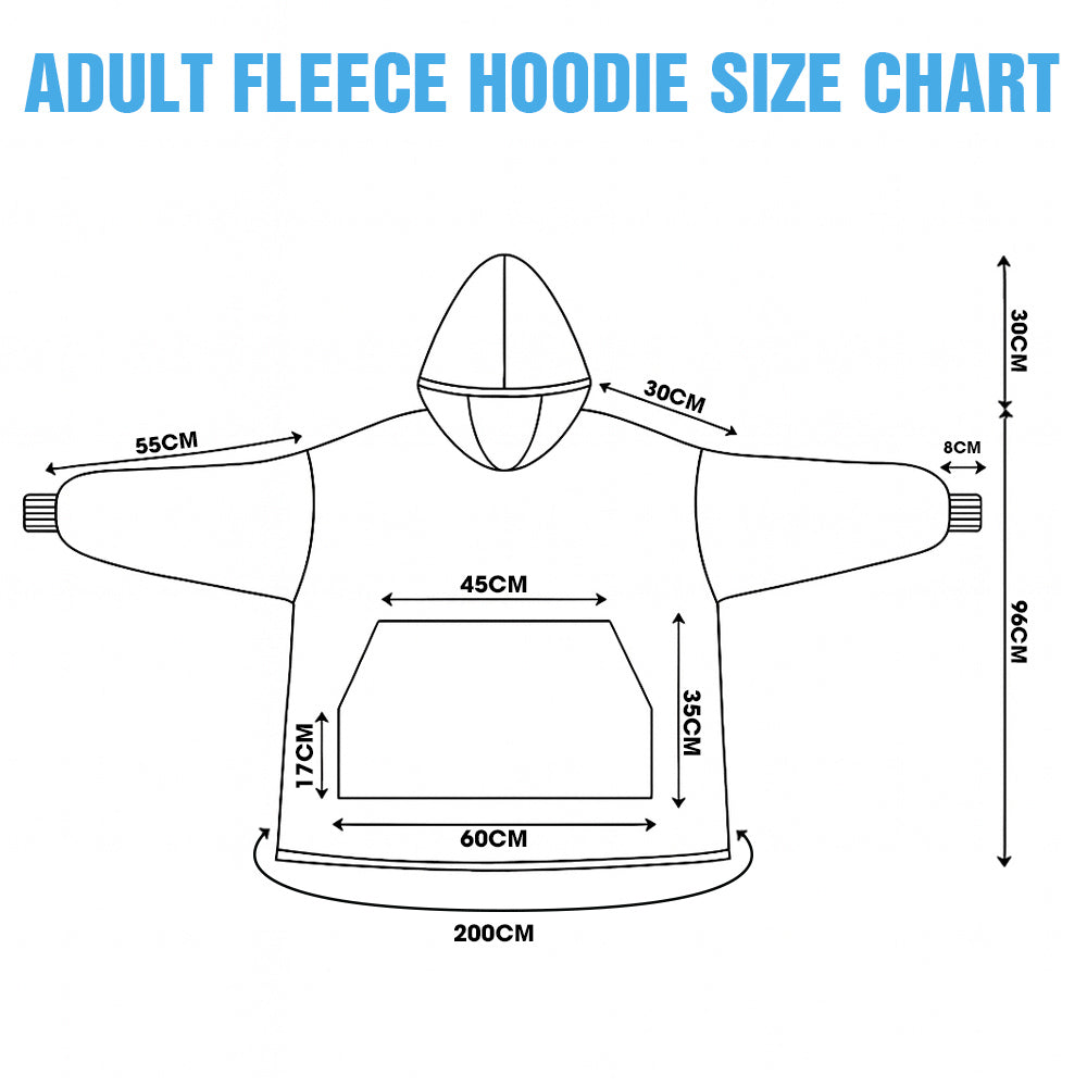 Personalized Upload Pet Photo Oversized Fleece Hoodie Matching Christmas Costume for Women Men & Kids