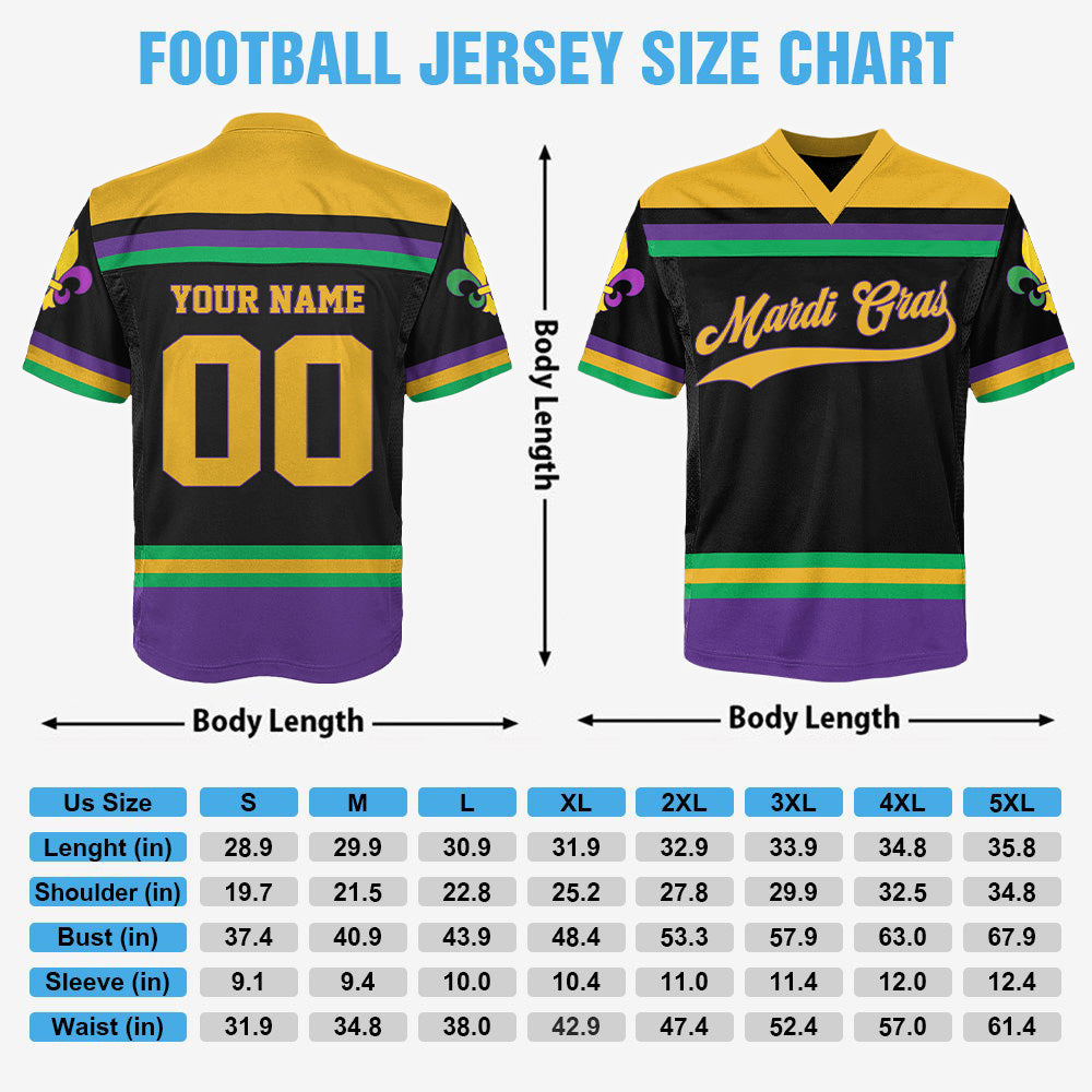 Personalized Mardi Gras Hockey Jersey, Custom Name Mardi Gras Football Jersey, Hockey Jersey Uniform For Hockey Fans, Mardi Gras Outfit, Football Jersey Uniform For Football Fans Pt99
