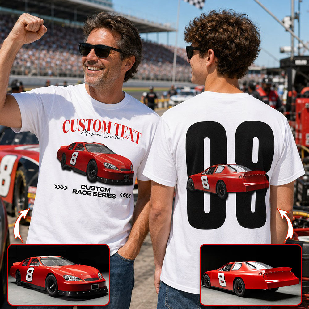 Custom Photo Race Car Shirt - Personalized Shirt For Racing Fan A2110 Pt99