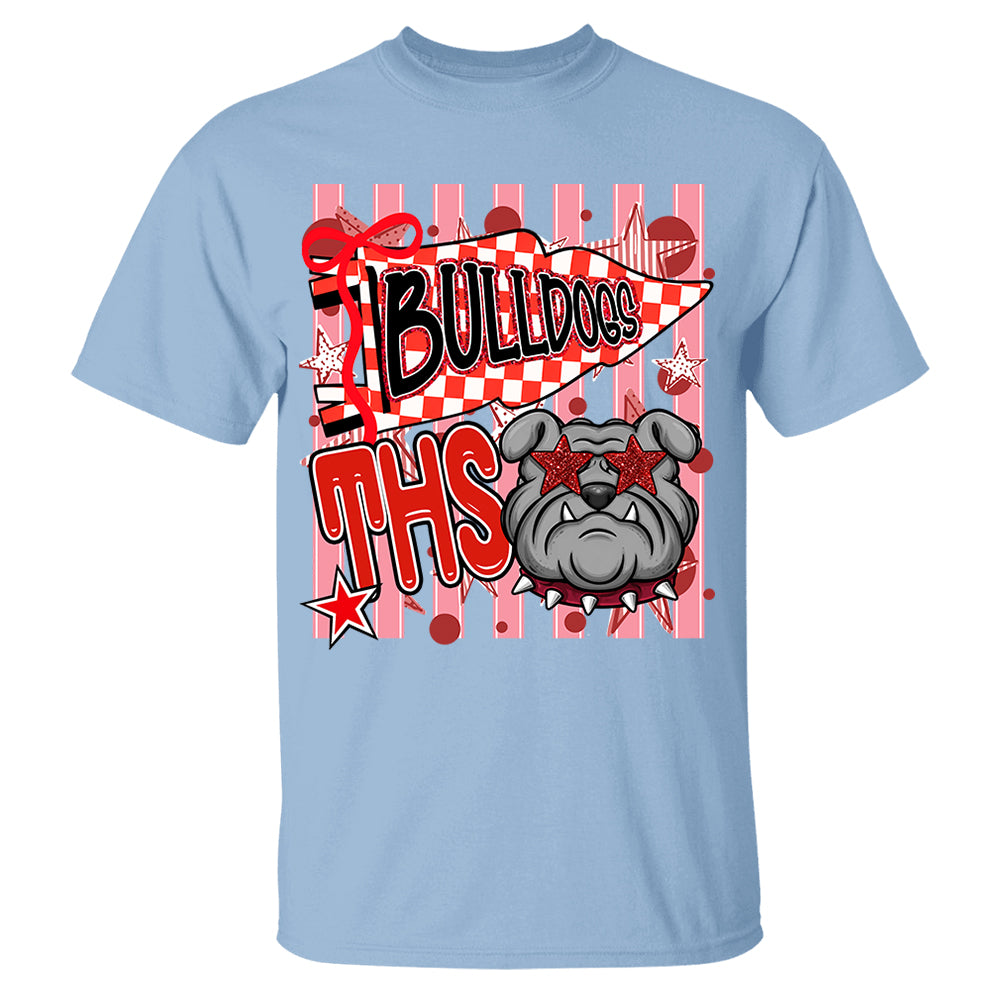 Custom Cheer Team Mascot, Mascot Neon Striped Shirt L0411 Nh00