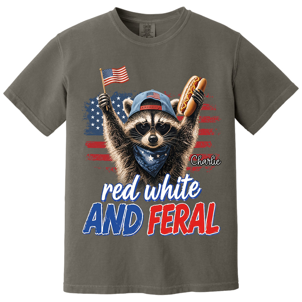 Red White And Patriotic Raccoon, Custom Photo Pet Dog Cat & Raccoon Shirt, Funny USA Animal For 250 Years Of Freedom, July 4th Gift MI209 VH01