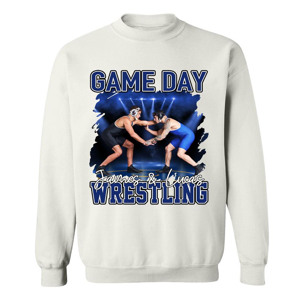 Custom Photo Wrestling Game Day Personalized Shirt Custom Name & Team Name NA04