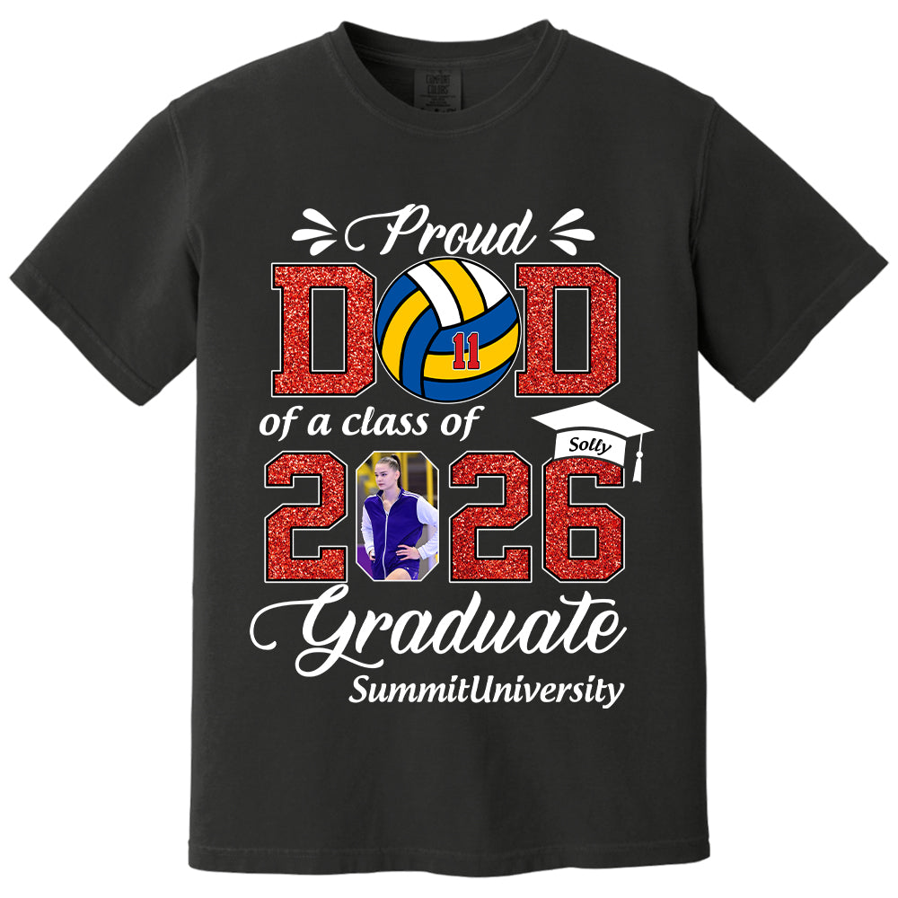 Personalized Volleyball Graduation Shirt Class of 2026 Custom Senior Shirt Family Graduation Gift Volleyball Senior 2026 Shirt Na02 T24