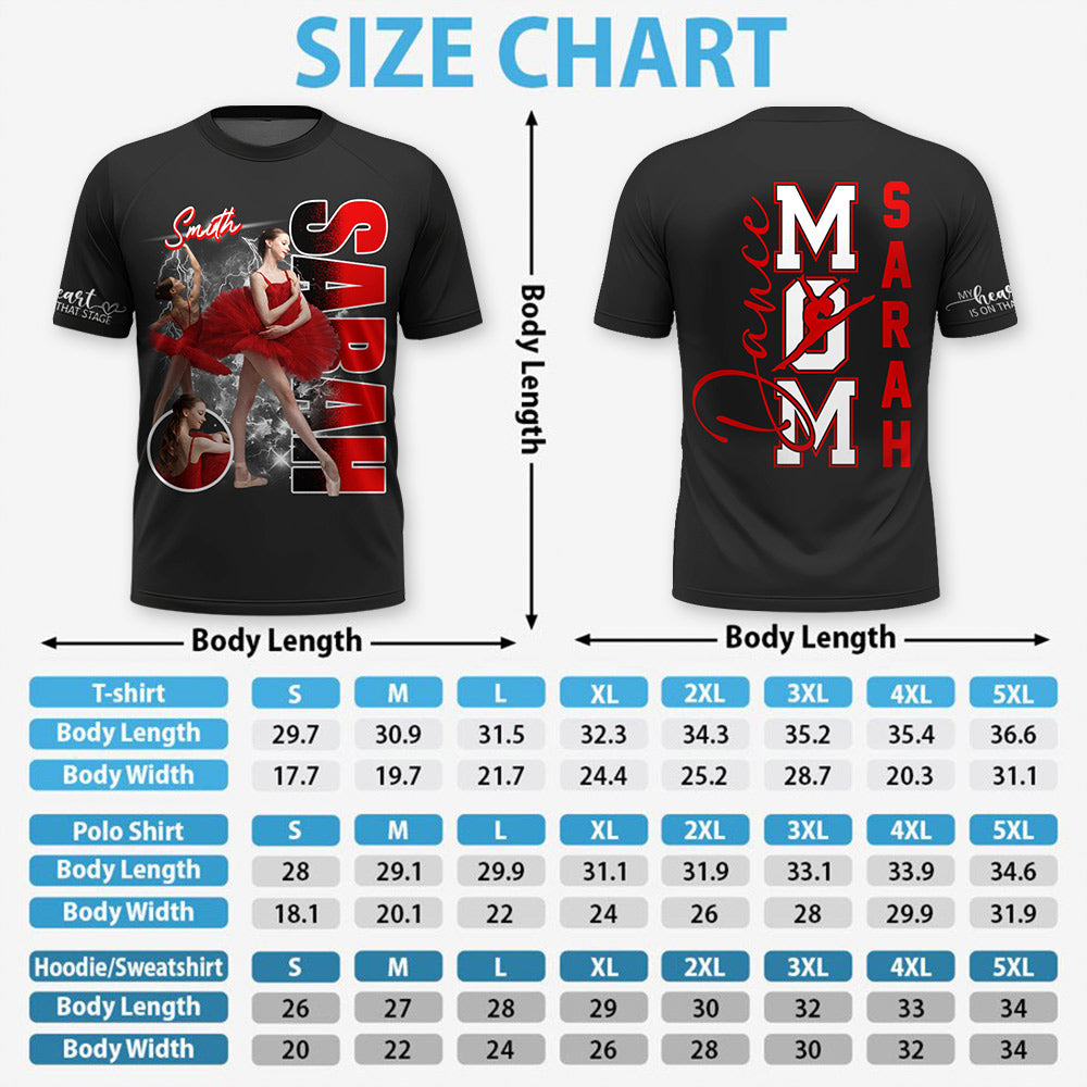 Dance Mom - My Heart Is On That Stage - Personalized Shirt Gift For Dance Lovers T1807