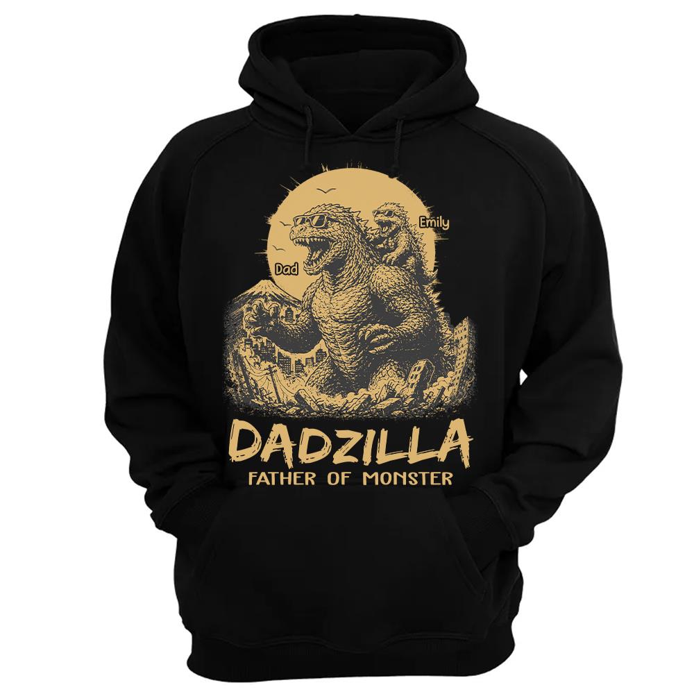 Dadzilla Father Of The Monsters Personalized Shirt Gift For Dad, Happy Father's Day 2026 T1807 Hv01