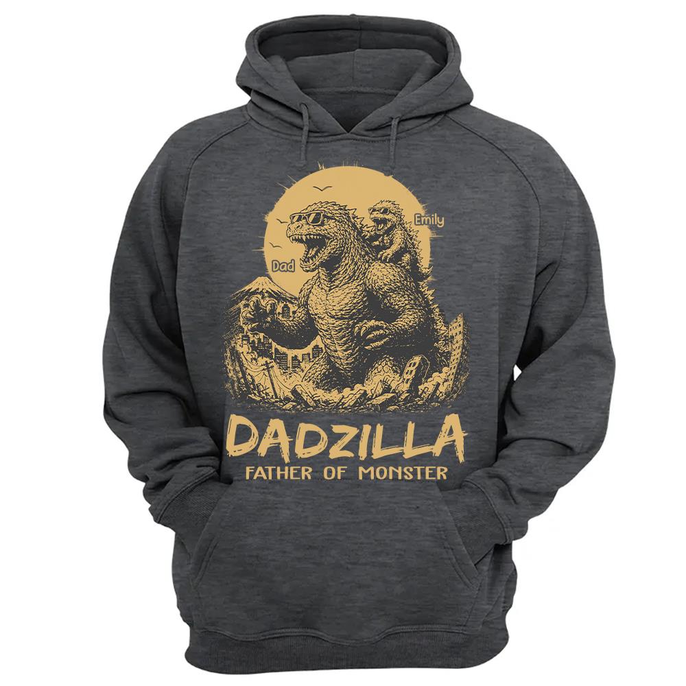 Dadzilla Father Of The Monsters Personalized Shirt Gift For Dad, Happy Father's Day 2026 T1807 Hv01