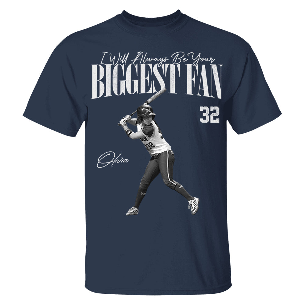 I'll Always Be Your Biggest Fan - Washed Tee Retro Bootleg Shirt For Softball Players T1807 Li29
