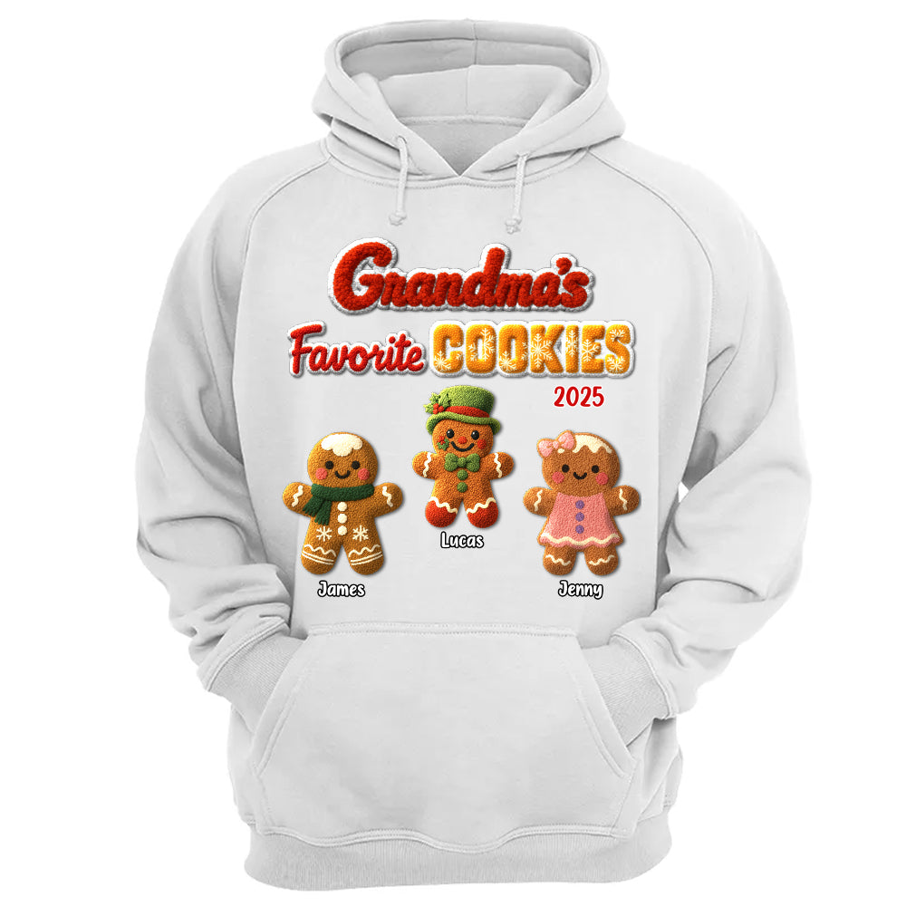 Grandma's Favorite Cookie Crochet Faux Yarn Texture Personalized Shirt Hv01