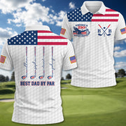 Celebrate America 250th - Anniversary Best Dad By Par - Personalized Polo Shirt For Dad - Gift For Father's Day A2110 Pt99