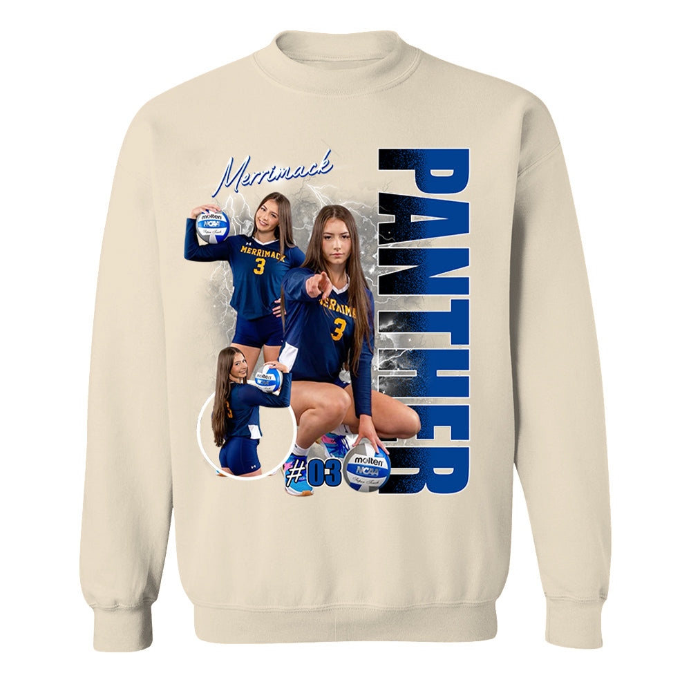 Custom Photo Volleyball Player Shirt - Personalized Team Name School Name Bootleg Shirt T1807 Pt99