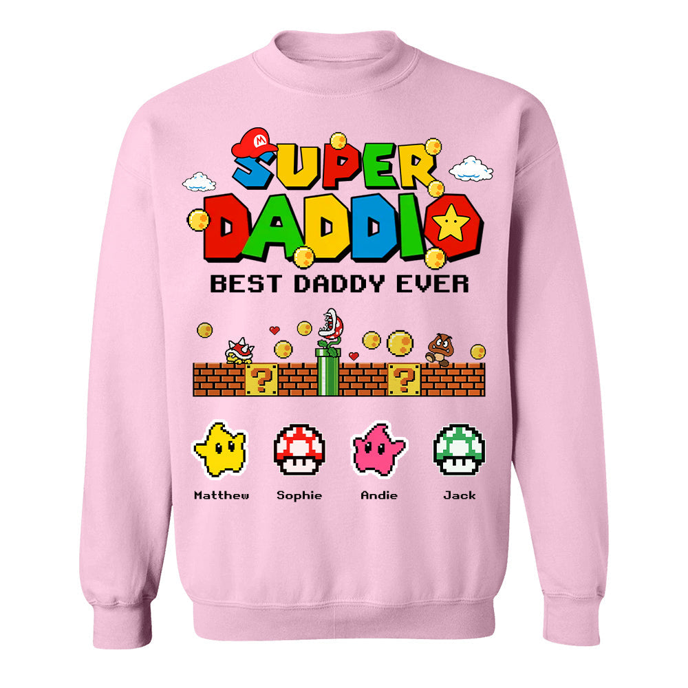 Personalized Super Daddio Shirt, Best Daddy Ever, Gift For Father's Day L0411 Hv01
