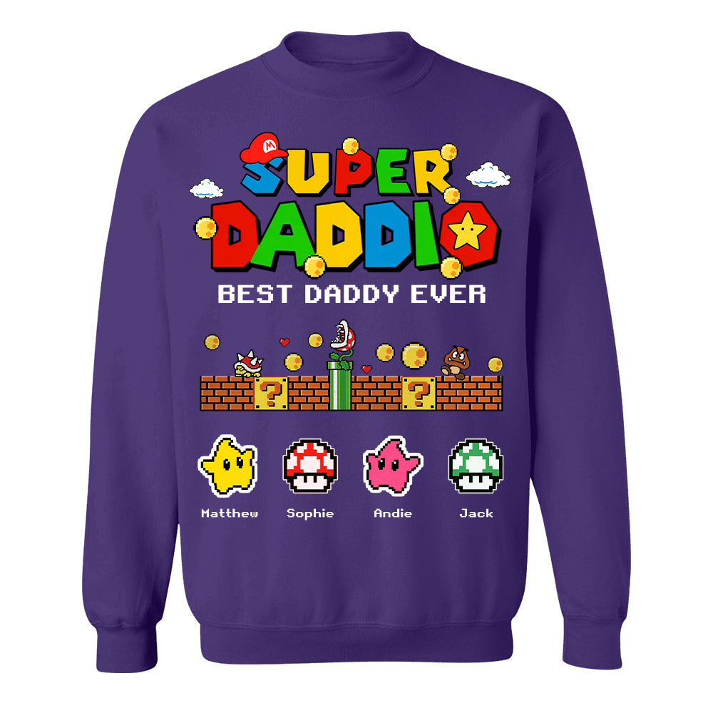 Personalized Super Daddio Shirt, Best Daddy Ever, Gift For Father's Day L0411 Hv01