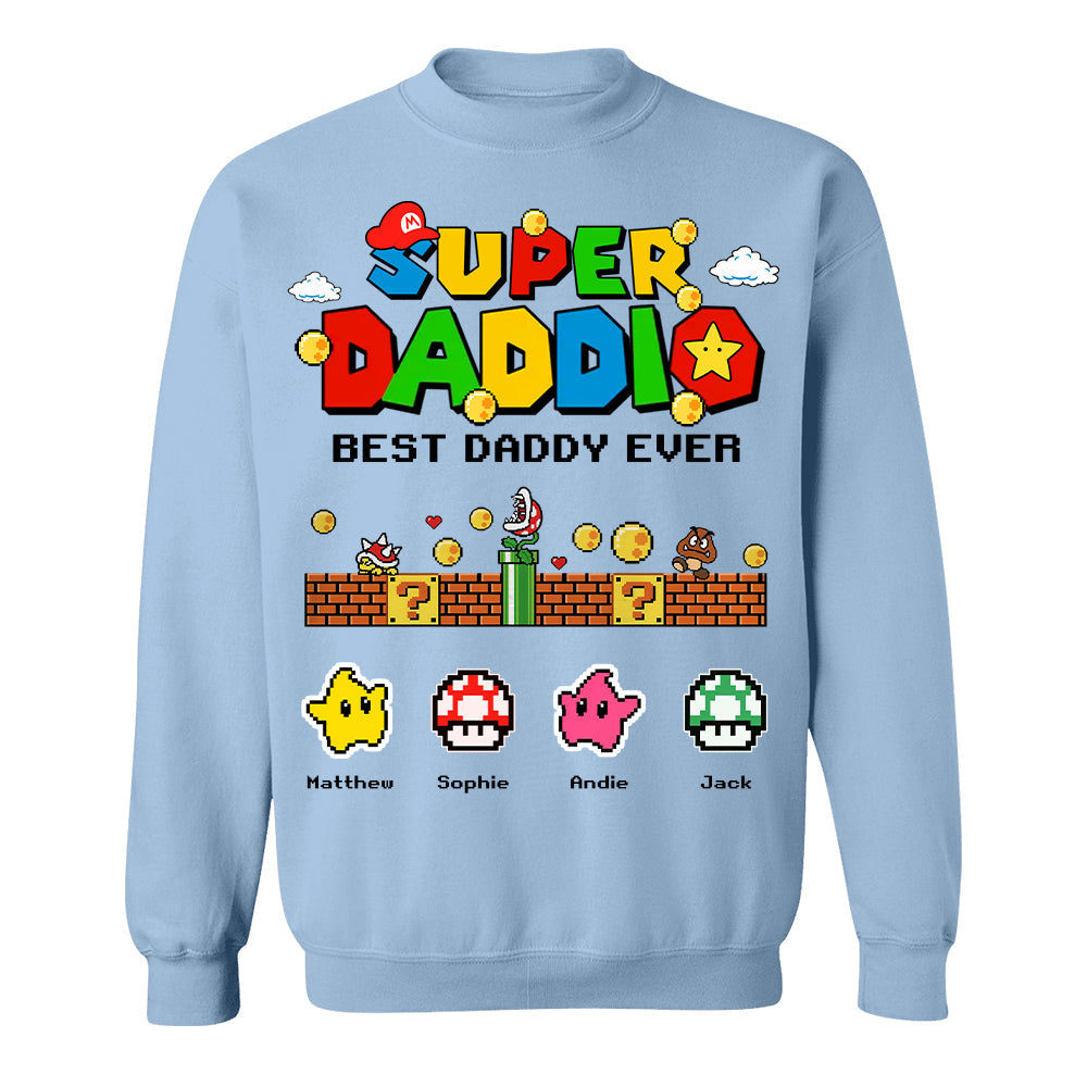 Personalized Super Daddio Shirt, Best Daddy Ever, Gift For Father's Day L0411 Hv01