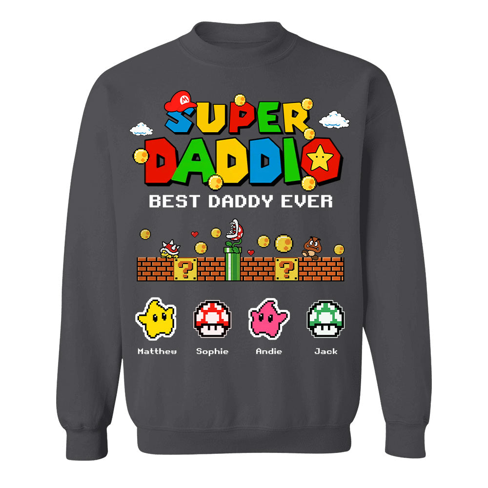 Personalized Super Daddio Shirt, Best Daddy Ever, Gift For Father's Day L0411 Hv01