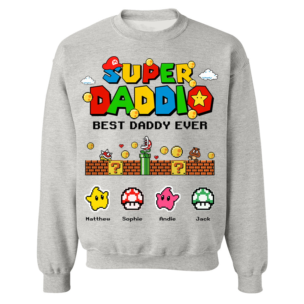Personalized Super Daddio Shirt, Best Daddy Ever, Gift For Father's Day L0411 Hv01