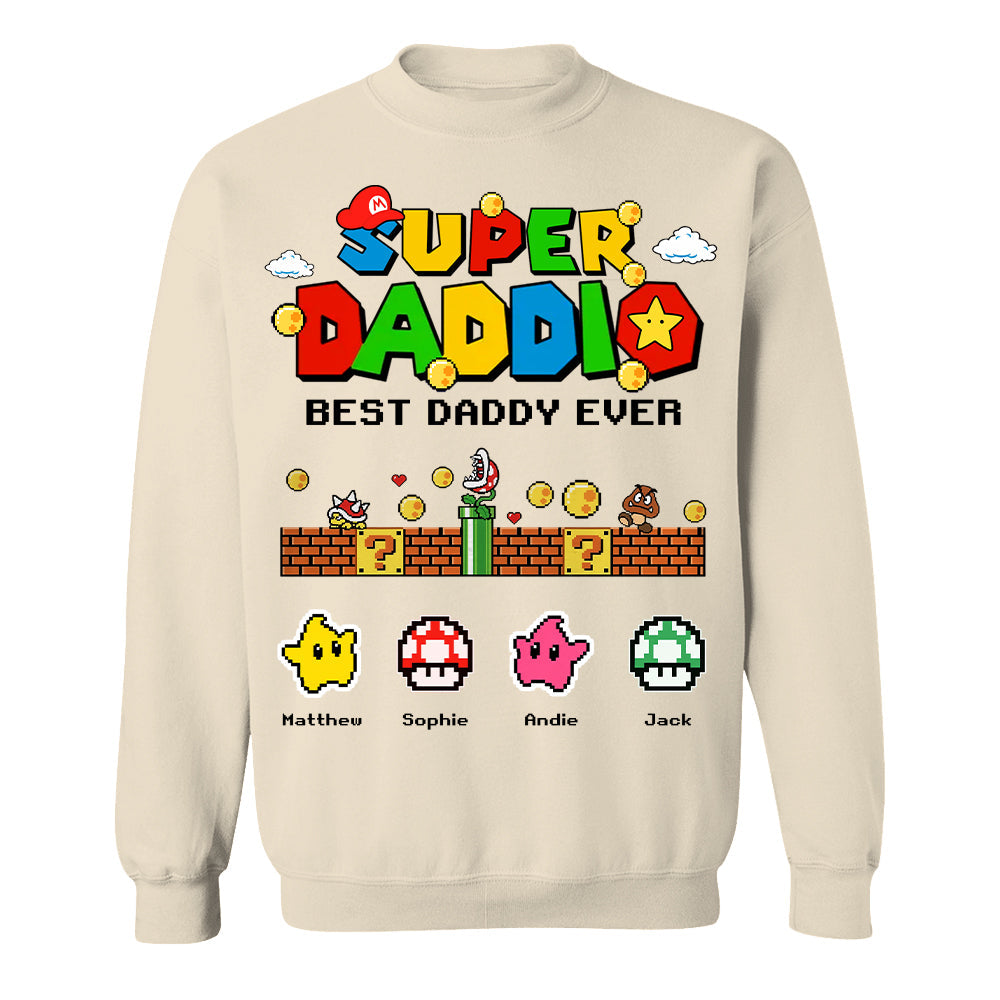 Personalized Super Daddio Shirt, Best Daddy Ever, Gift For Father's Day L0411 Hv01