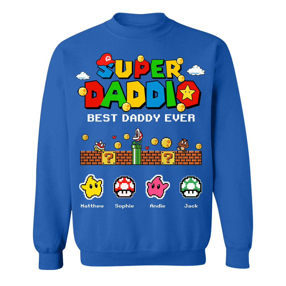 Personalized Super Daddio Shirt, Best Daddy Ever, Gift For Father's Day L0411 Hv01