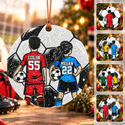 Personalized Soccer Christmas Ornament, Custom Player Gift, Soccer Lovers Gift T1807 T24