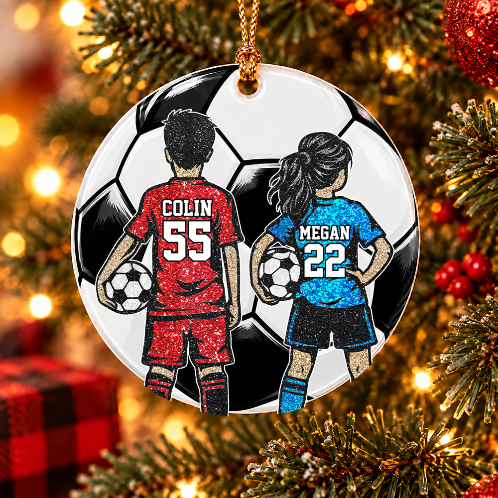 Personalized Soccer Christmas Ornament, Custom Player Gift, Soccer Lovers Gift T1807 T24