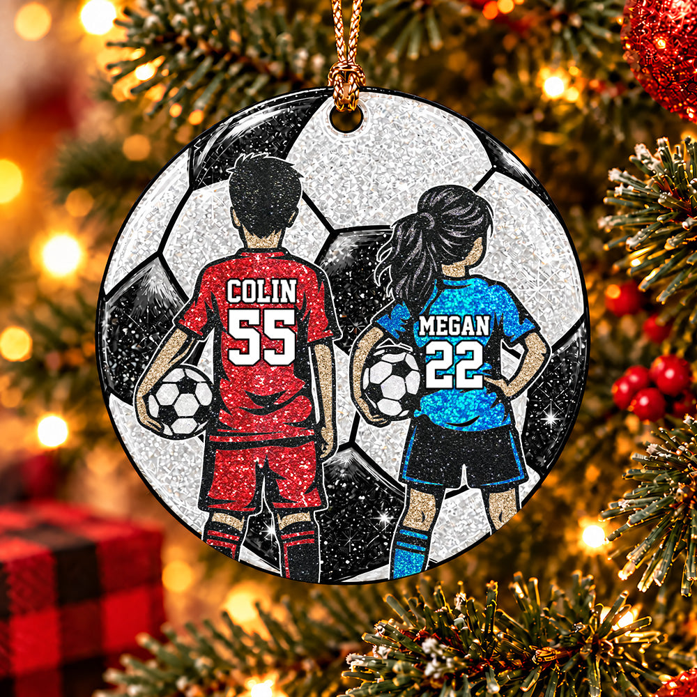 Personalized Soccer Christmas Ornament, Custom Player Gift, Soccer Lovers Gift T1807 T24