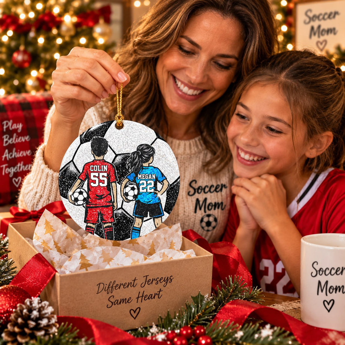 Personalized Soccer Christmas Ornament, Custom Player Gift, Soccer Lovers Gift T1807 T24