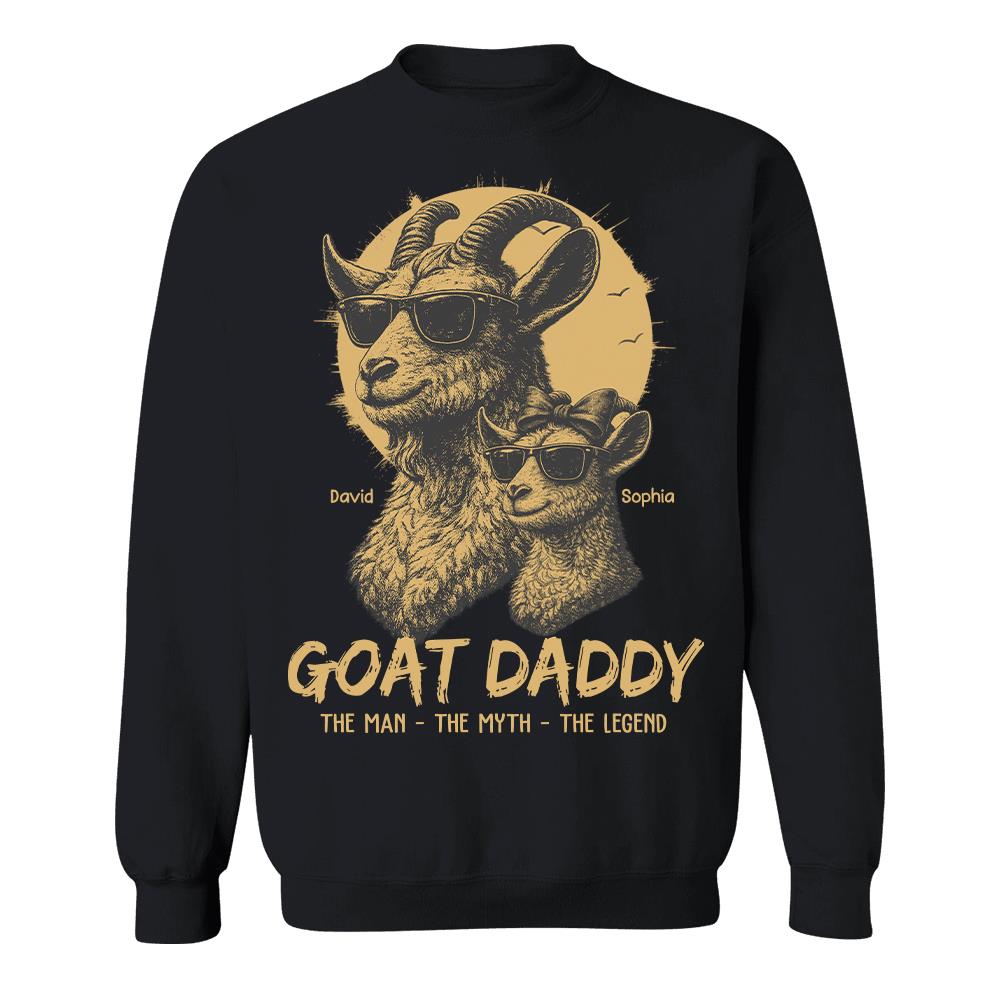 Personalized Goat Daddy Shirt, Funny Father's Day Gift For Dad L0411 Hv01