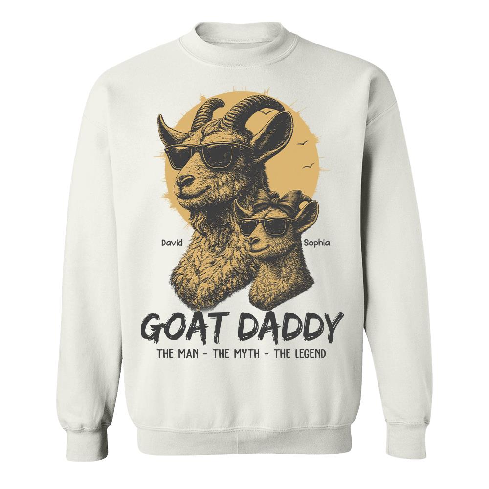 Personalized Goat Daddy Shirt, Funny Father's Day Gift For Dad L0411 Hv01