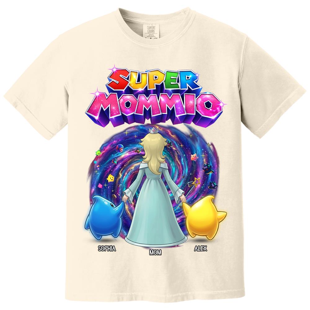 Personalized Super Mommio Galaxy Gaming Shirt, Mother's Day Gifts For Mom L0411 Hv01