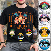 Pokedad Best Dad Ever, Personalized Pokedad Shirt With Kids Name, Father's Day Gift For Husband, Dad, Grandpa MI209 Li29