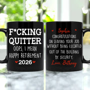 Personalized Retirement 2026 Coffee Mug, Happy Retirement Cup, Custom Retirement Gift For Boss Co Worker, Officially Retired Cup For Her VH01