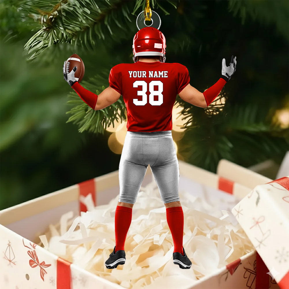 Luxury Ornament American Football Personalized Ornament Gift For Football Player Football Lovers Do99