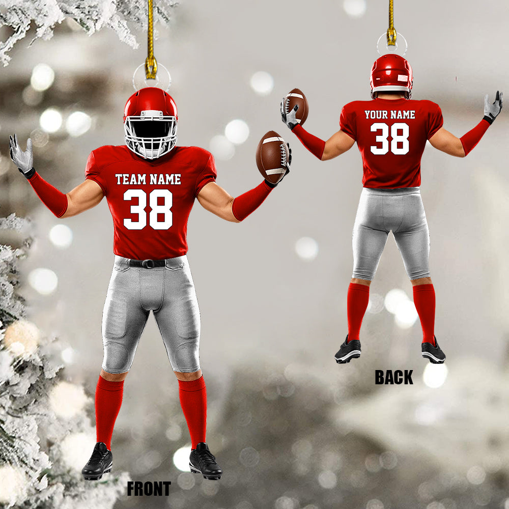 Luxury Ornament American Football Personalized Ornament Gift For Football Player Football Lovers Do99
