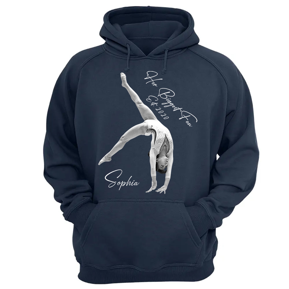Her Biggest Fan - Washed Tee Retro Bootleg Shirt For Gymnast A2110