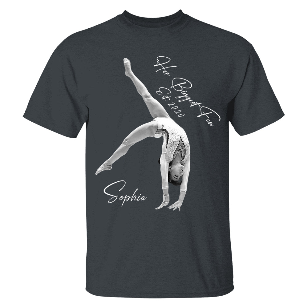 Her Biggest Fan - Washed Tee Retro Bootleg Shirt For Gymnast A2110