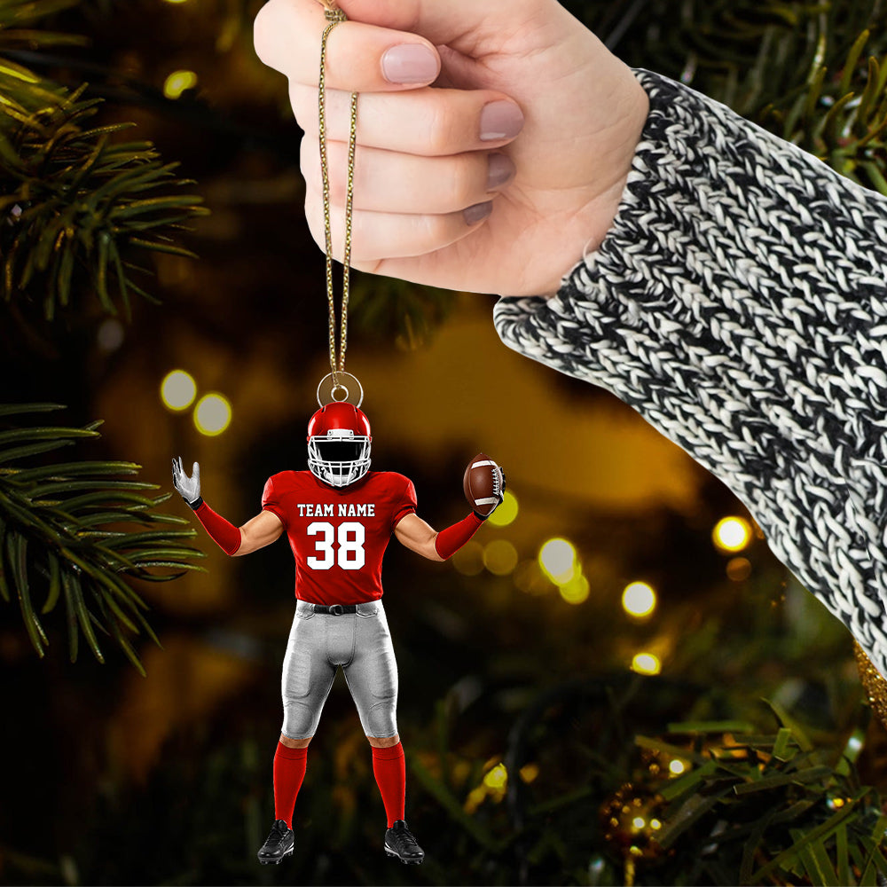 Luxury Ornament American Football Personalized Ornament Gift For Football Player Football Lovers Do99