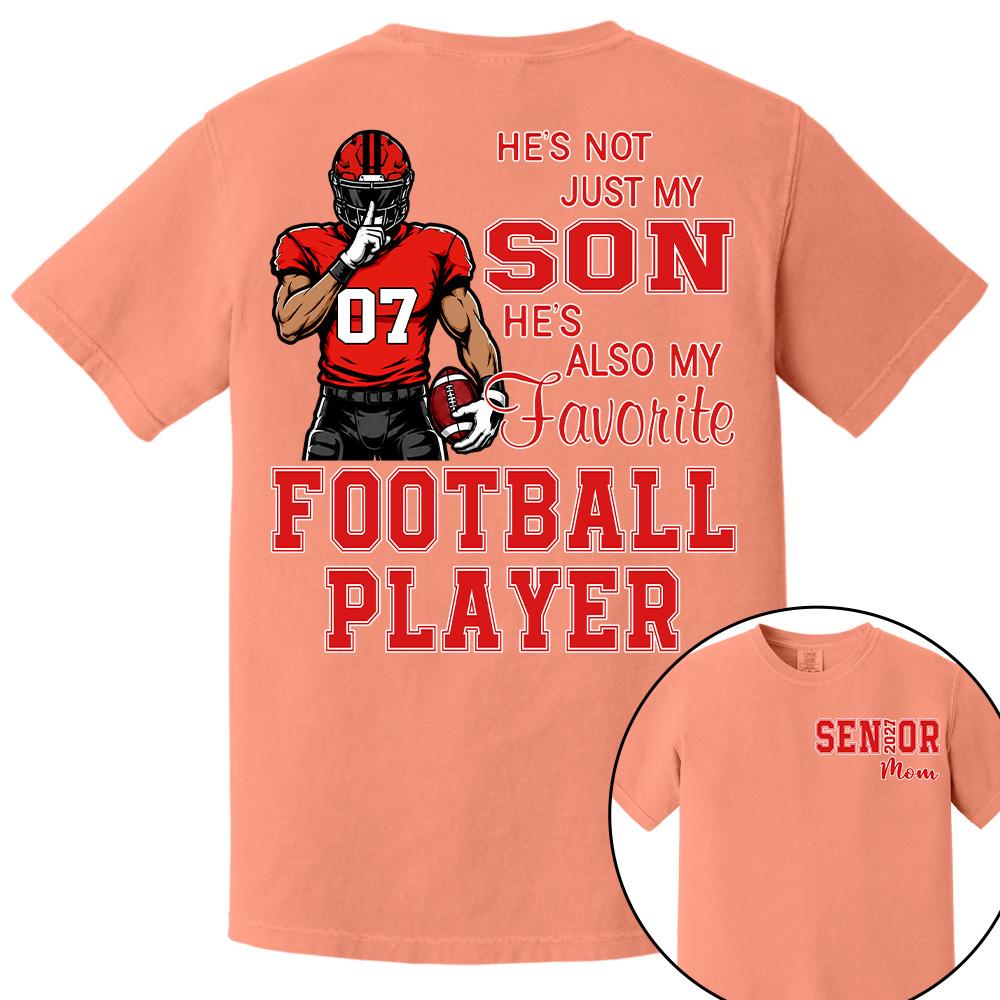 Custom Senior Mom 2027 Football Player Shirt, For Football Lovers L0411 Hv01