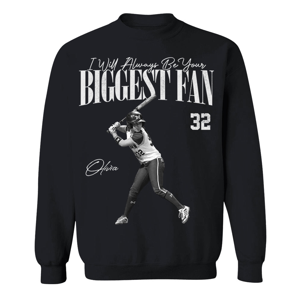 I'll Always Be Your Biggest Fan - Washed Tee Retro Bootleg Shirt For Softball Players T1807 Li29