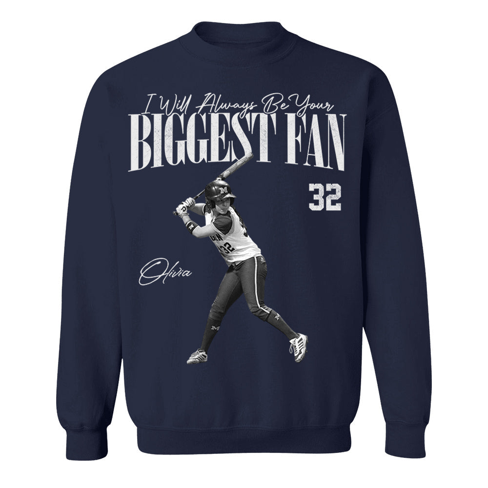 I'll Always Be Your Biggest Fan - Washed Tee Retro Bootleg Shirt For Softball Players T1807 Li29