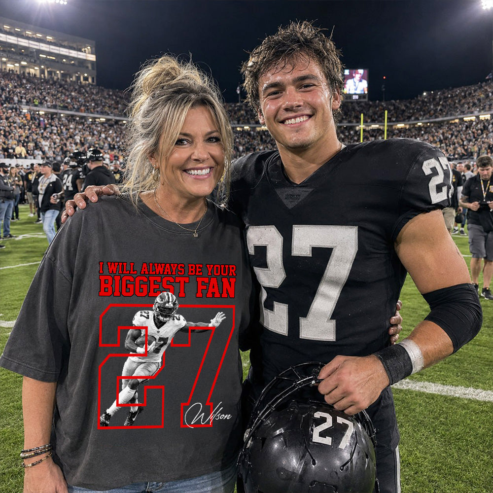Personalized Washed Tee Custom American Football Players Sport Family NA04 T24